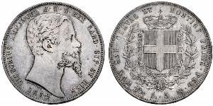 5 Lira Kingdom of Italy (1861-1946) Silber Victor Emmanuel II of Italy (1820 - 1878)
