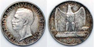 5 Lira Kingdom of Italy (1861-1946) Silber Viktor Emanuel III. (Italien) (1869 - 1947)