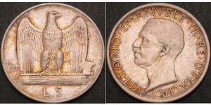 5 Lira Kingdom of Italy (1861-1946) Silber Viktor Emanuel III. (Italien) (1869 - 1947)