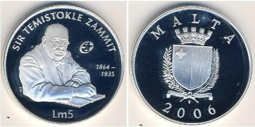 5 Lira Malta (1964 - ) Silber 