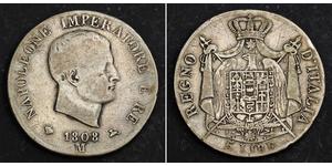 5 Lira Italy Silver Napoleon (1769 - 1821)