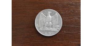 5 Lira Kingdom of Italy (1861-1946) Silver Victor Emmanuel III of Italy (1869 - 1947)