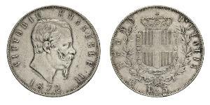 5 Lira Kingdom of Italy (1861-1946) Silver Victor Emmanuel II of Italy (1820 - 1878)