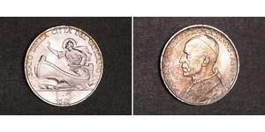 5 Lira Vatican (1926-) Silver Pope Pius XII  (1876 - 1958)