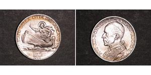 5 Lira Vatican (1926-) Silver Pope Pius XII  (1876 - 1958)