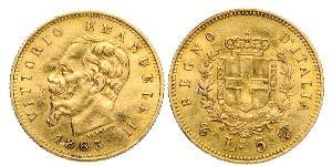 5 Lira 意大利王國 (1861-1946) 金 维托里奥·埃马努埃莱二世
