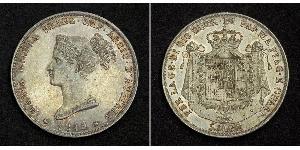 5 Lira 帕爾馬公國 (1545 - 1859) / 意大利 銀 瑪麗·路易莎