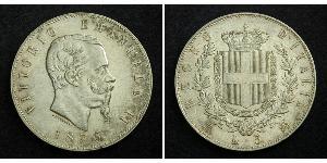 5 Lira 意大利王國 (1861-1946) 銀 维托里奥·埃马努埃莱二世