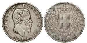 5 Lira 意大利王國 (1861-1946) 銀 维托里奥·埃马努埃莱二世