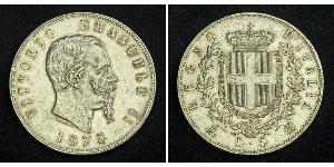 5 Lira 意大利王國 (1861-1946) 銀 维托里奥·埃马努埃莱二世