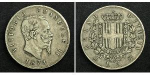 5 Lira 意大利王國 (1861-1946) 銀 维托里奥·埃马努埃莱二世