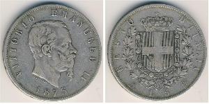 5 Lira 意大利王國 (1861-1946) 銀 维托里奥·埃马努埃莱二世