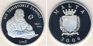 5 Lira 马耳他 (1964 - ) 銀 