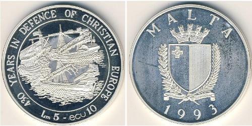 5 Lira 马耳他 (1964 - ) 銀 