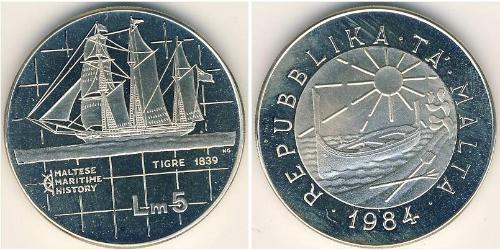 5 Lira 马耳他 (1964 - ) 銀 