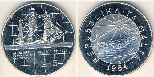 5 Lira 马耳他 (1964 - ) 銀 