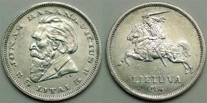 5 Litas Lituanie (1991 - ) Argent 