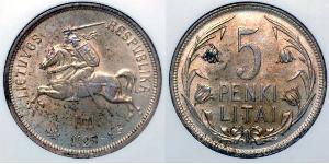5 Litas Lituania (1991 - ) Argento 