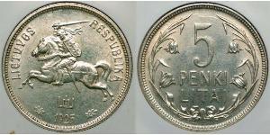 5 Litas Lituania (1991 - ) Argento 