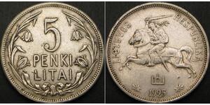 5 Litas Lituania (1991 - ) Argento 