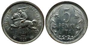 5 Litas Lituania (1991 - ) Argento 