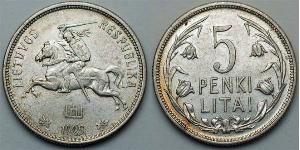 5 Litas Lituania (1991 - ) Argento 