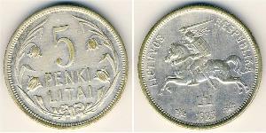 5 Litas Litauen (1991 - ) Silber 