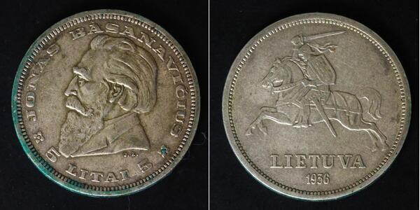 5 Litas Lithuania (1991 - ) Silver 