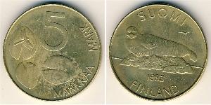 5 Mark Finlandia (1917 - ) Aluminio/Bronce 