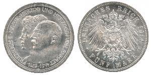5 Mark Anhalt-Dessau (1603 -1863) Argent Frédéric II d