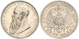 5 Mark Duché de Saxe-Meiningen (1680 - 1918) Argent Georges II de Saxe-Meiningen-Hildburghausen