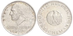 5 Mark Empire allemand (1871-1918) Argent Gotthold Ephraim Lessing
