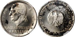 5 Mark Empire allemand (1871-1918) Argent Gotthold Ephraim Lessing
