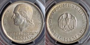5 Mark Empire allemand (1871-1918) Argent Gotthold Ephraim Lessing