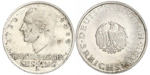 5 Mark Empire allemand (1871-1918) Argent Gotthold Ephraim Lessing