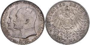 5 Mark Grand-duché de Hesse (1806 - 1918) Argent Ernest-Louis de Hesse (1868 - 1937)