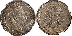 5 Mark Grand-duché de Hesse (1806 - 1918) Argent Louis III de Hesse
