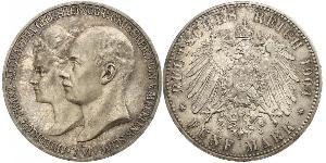 5 Mark Grand-duché de Mecklembourg-Schwerin (1352-1918) Argent Frederick Francis IV, Grand Duke of Mecklenburg (1882 - 1945)