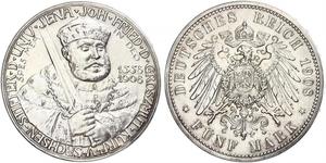 5 Mark Grand-duché de Saxe-Weimar-Eisenach (1809 - 1918) Argent 