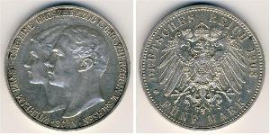 5 Mark Grand-duché de Saxe-Weimar-Eisenach (1809 - 1918) Argent Guillaume-Ernest de Saxe-Weimar-Eisenach