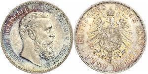 5 Mark Royaume de Prusse (1701-1918) Argent Frédéric III (Empire allemand) (1831-1888)
