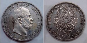 5 Mark Royaume de Prusse (1701-1918) Argent Wilhelm I, German Emperor (1797-1888)