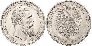 5 Mark Royaume de Prusse (1701-1918) Argent Frédéric III (Empire allemand) (1831-1888)