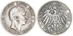 5 Mark Royaume de Prusse (1701-1918) Argent Wilhelm II, German Emperor (1859-1941)