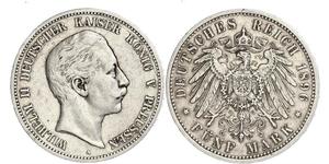 5 Mark Royaume de Prusse (1701-1918) Argent Wilhelm II, German Emperor (1859-1941)