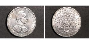 5 Mark Royaume de Prusse (1701-1918) Argent Wilhelm II, German Emperor (1859-1941)
