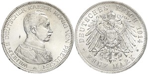 5 Mark Royaume de Prusse (1701-1918) Argent Wilhelm II, German Emperor (1859-1941)