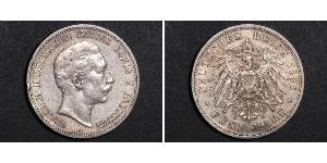5 Mark Royaume de Prusse (1701-1918) Argent Wilhelm II, German Emperor (1859-1941)