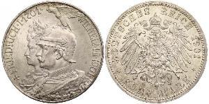 5 Mark Royaume de Prusse (1701-1918) Argent Wilhelm II, German Emperor (1859-1941)