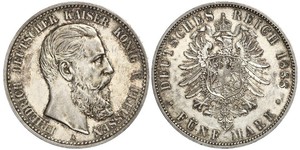 5 Mark Royaume de Prusse (1701-1918) Argent Frédéric III (Empire allemand) (1831-1888)